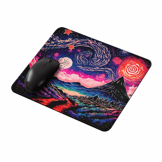 Night Scenery Colorful Sky Mountain Mouse Pads-Oxvistore