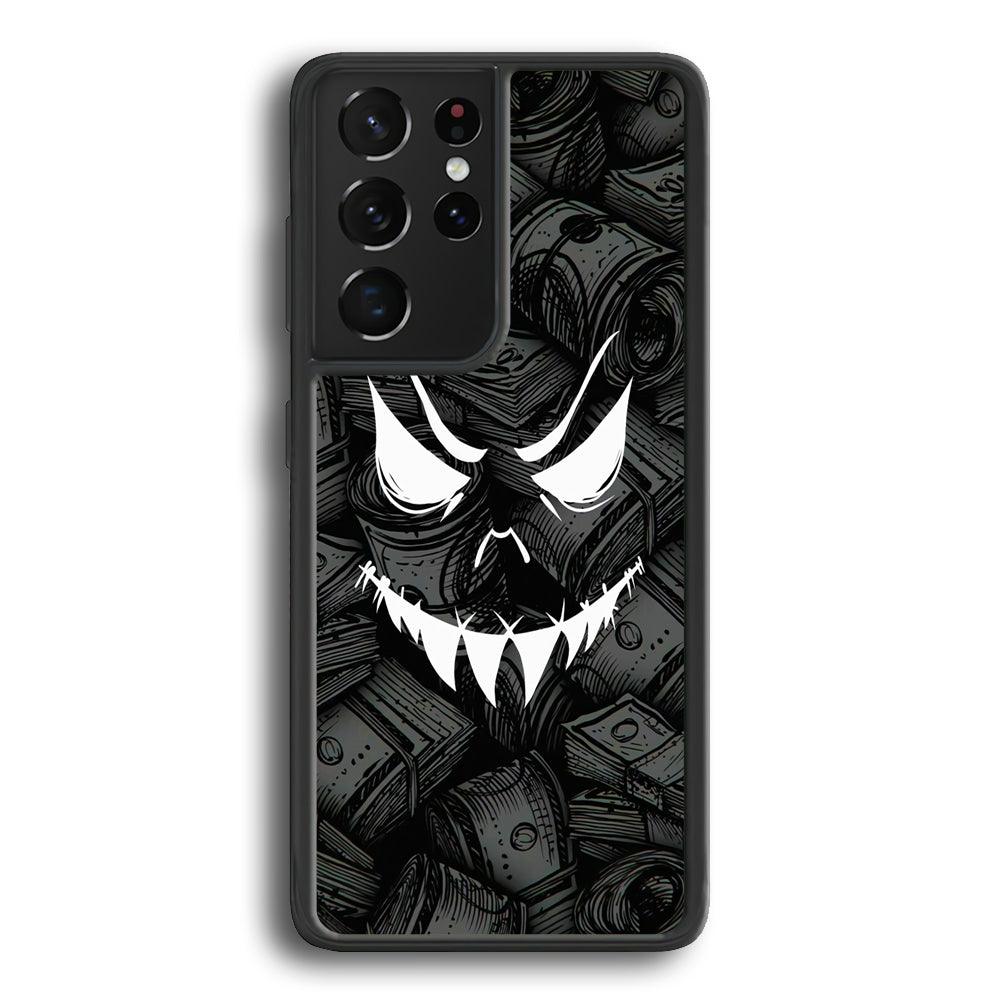 Nightmare from Your Money Samsung Galaxy S22 Ultra Case-Rubber White (2D Case)-Oxvistore