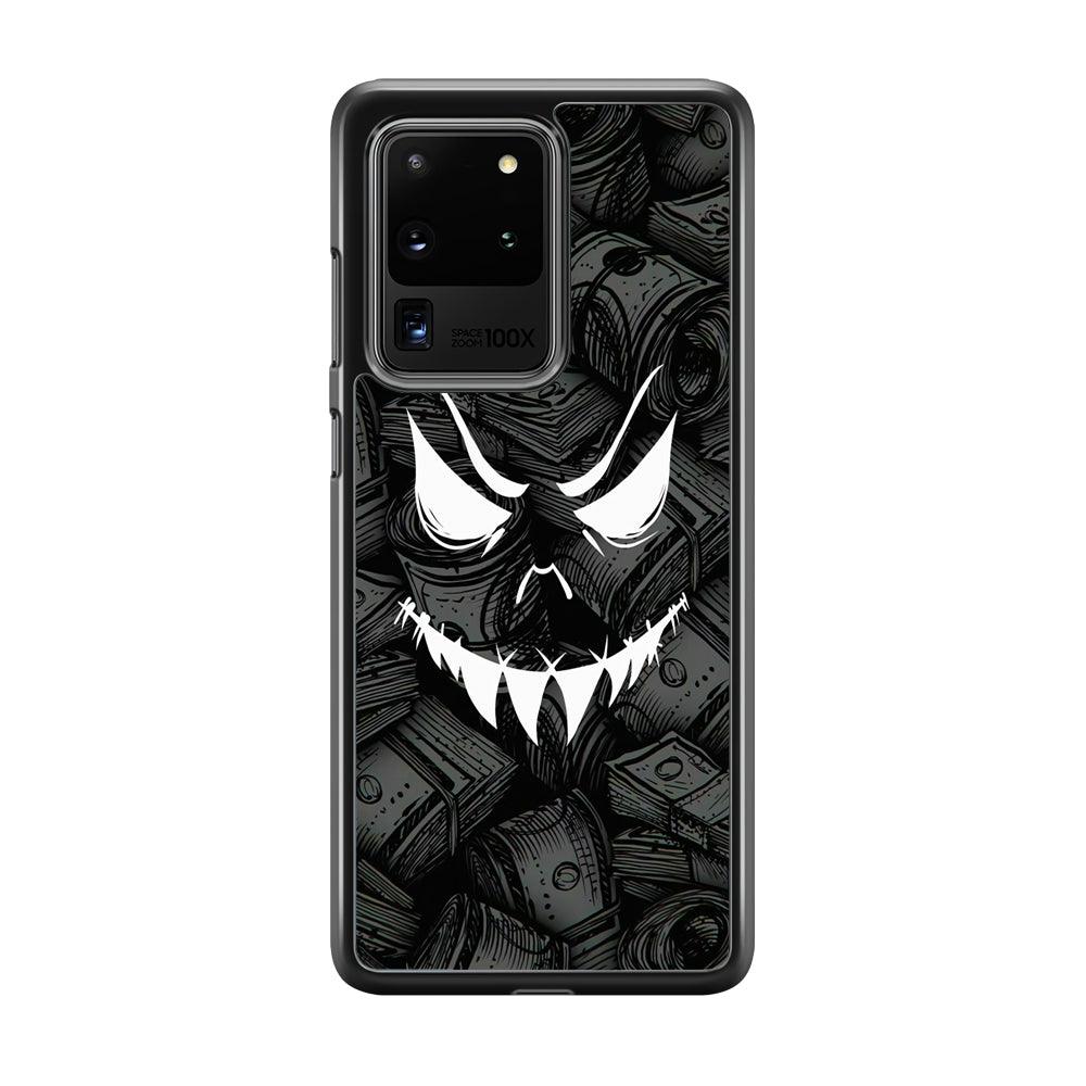 Nightmare from Your Money Samsung Galaxy S20 Ultra Case-Rubber White (2D Case)-Oxvistore