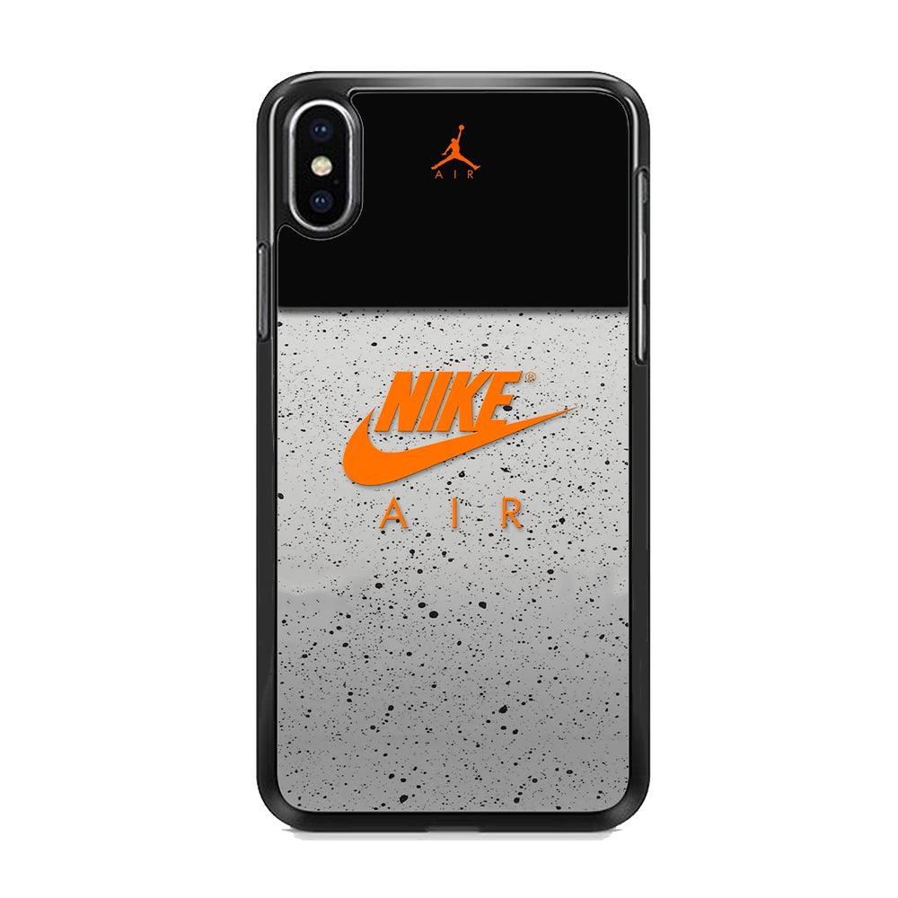 Nike Air Emblem of Pride iPhone XS Case-Rubber Black (2D Case)-Oxvistore