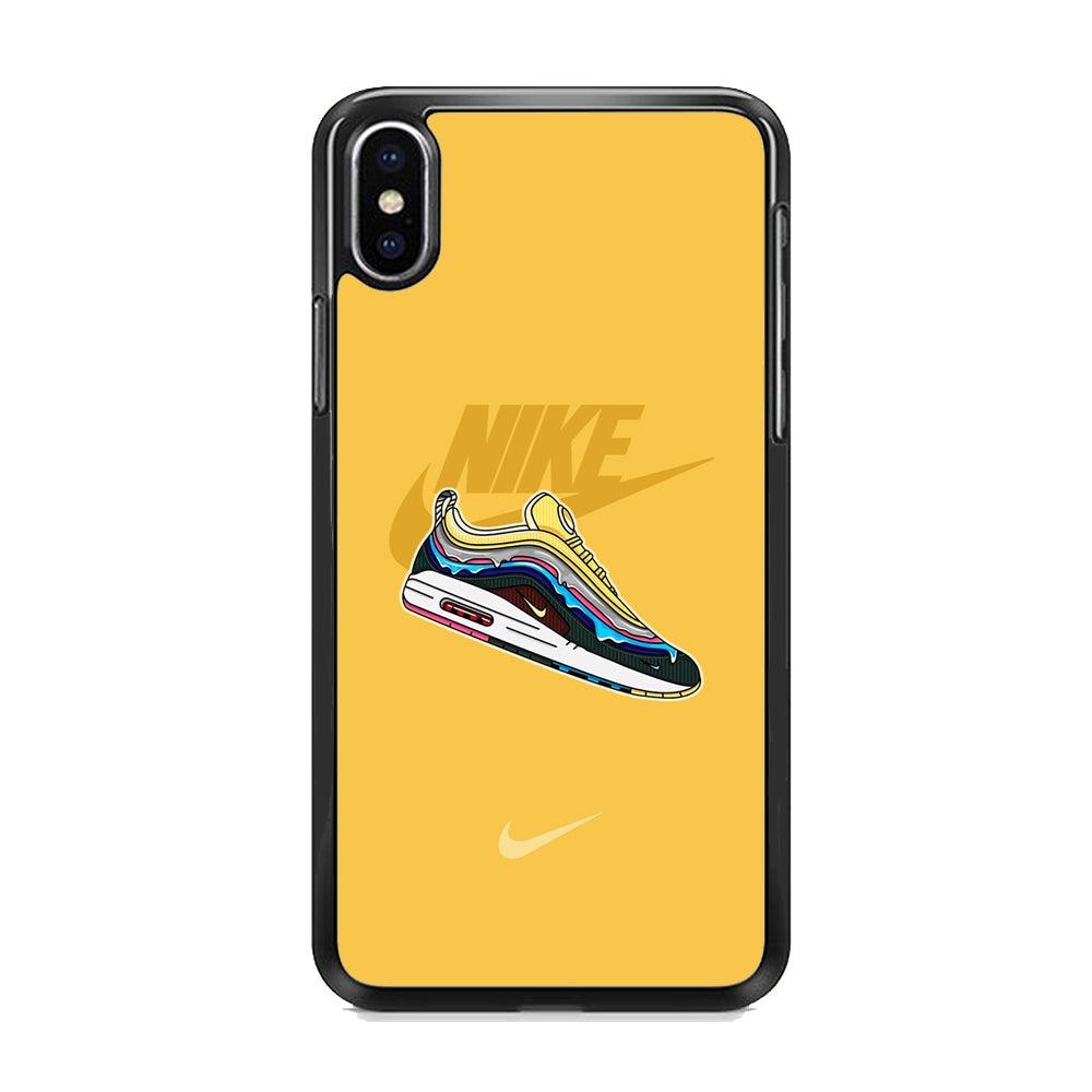 Nike Air Max Spirit Painting iPhone XS Case-Rubber Black (2D Case)-Oxvistore