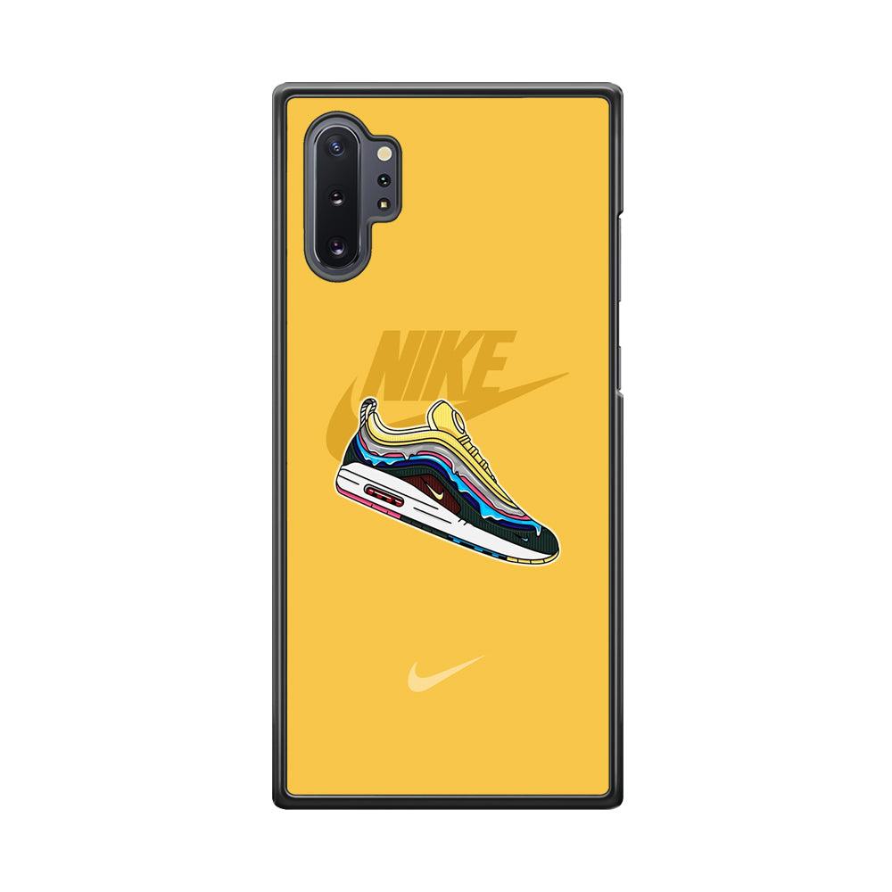 Nike Air Max Spirit Painting Samsung Galaxy Note 10 Plus Case-Rubber Black (2D Case)-Oxvistore