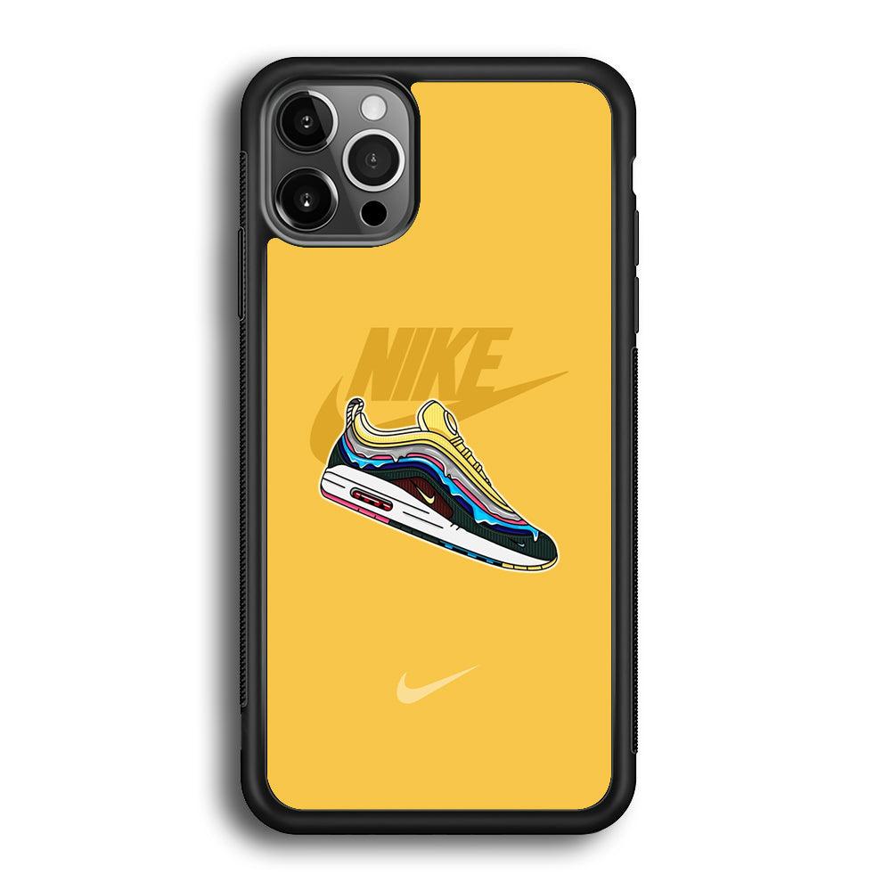 Nike Air Max Spirit Painting iPhone 12 Pro Max Case-Rubber Black (2D Case)-Oxvistore
