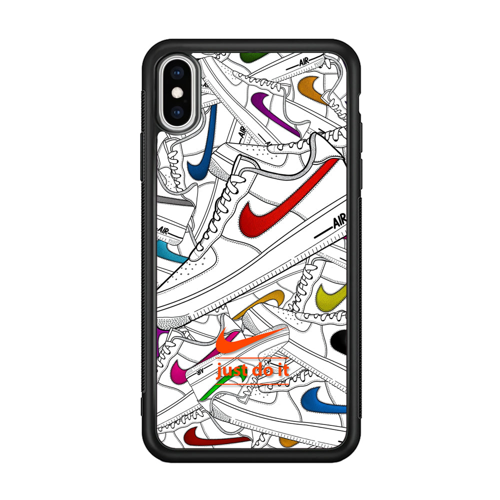Nike Air White Shoes Pile iPhone Xs Max Case-Oxvistore