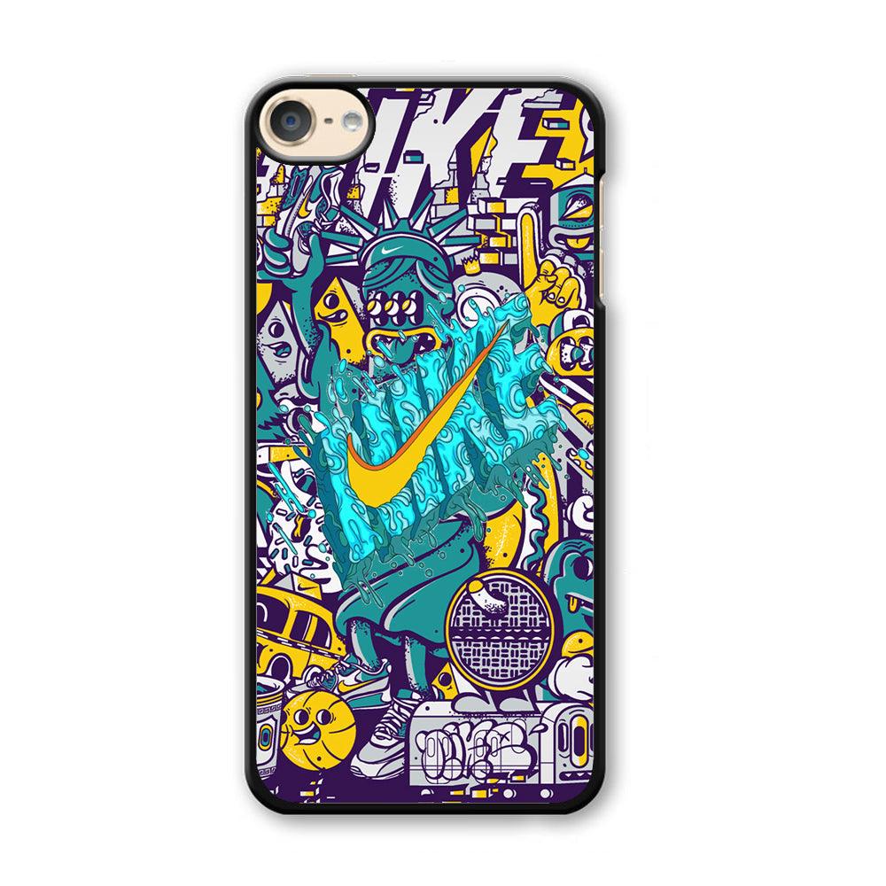 Nike Art of Freedom iPod Touch 6 Case-Plastic Black (2D Case)-Oxvistore