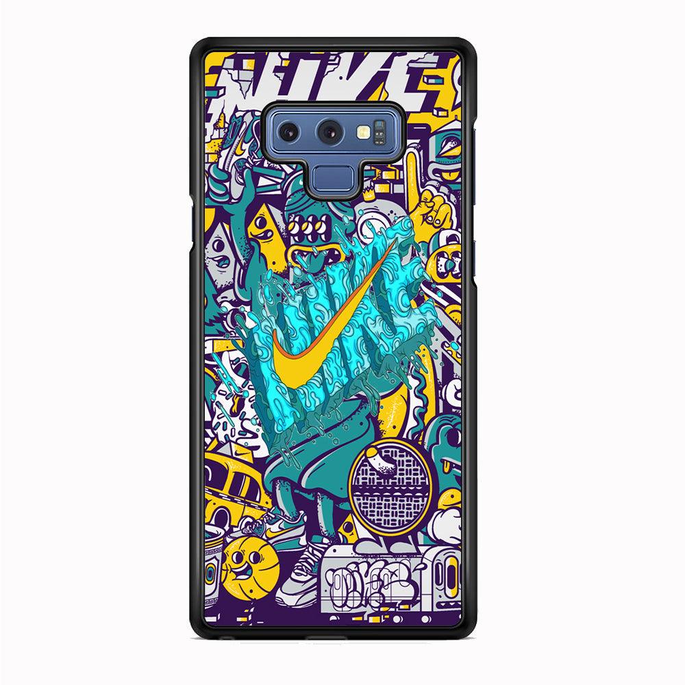Nike Art of Freedom Samsung Galaxy Note 9 Case-Rubber Black (2D Case)-Oxvistore