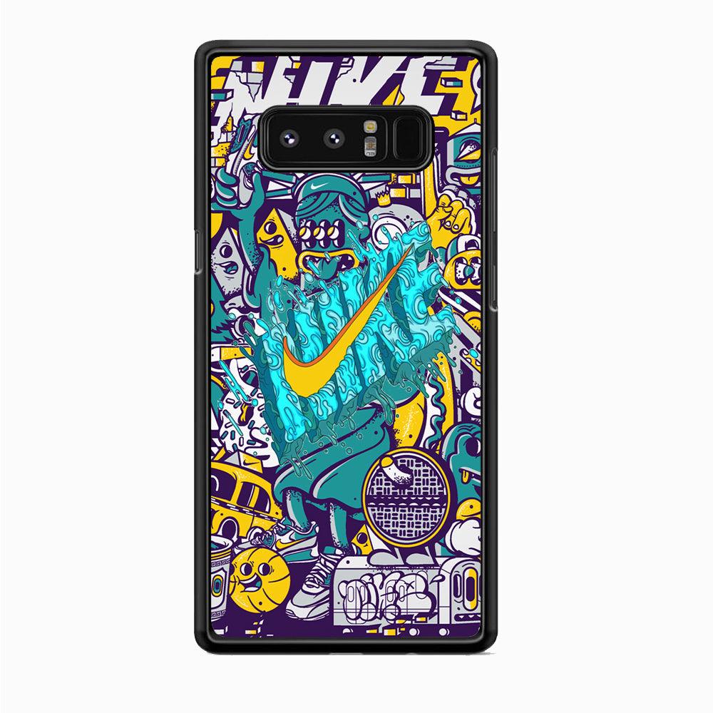 Nike Art of Freedom Samsung Galaxy Note 8 Case-Rubber Black (2D Case)-Oxvistore