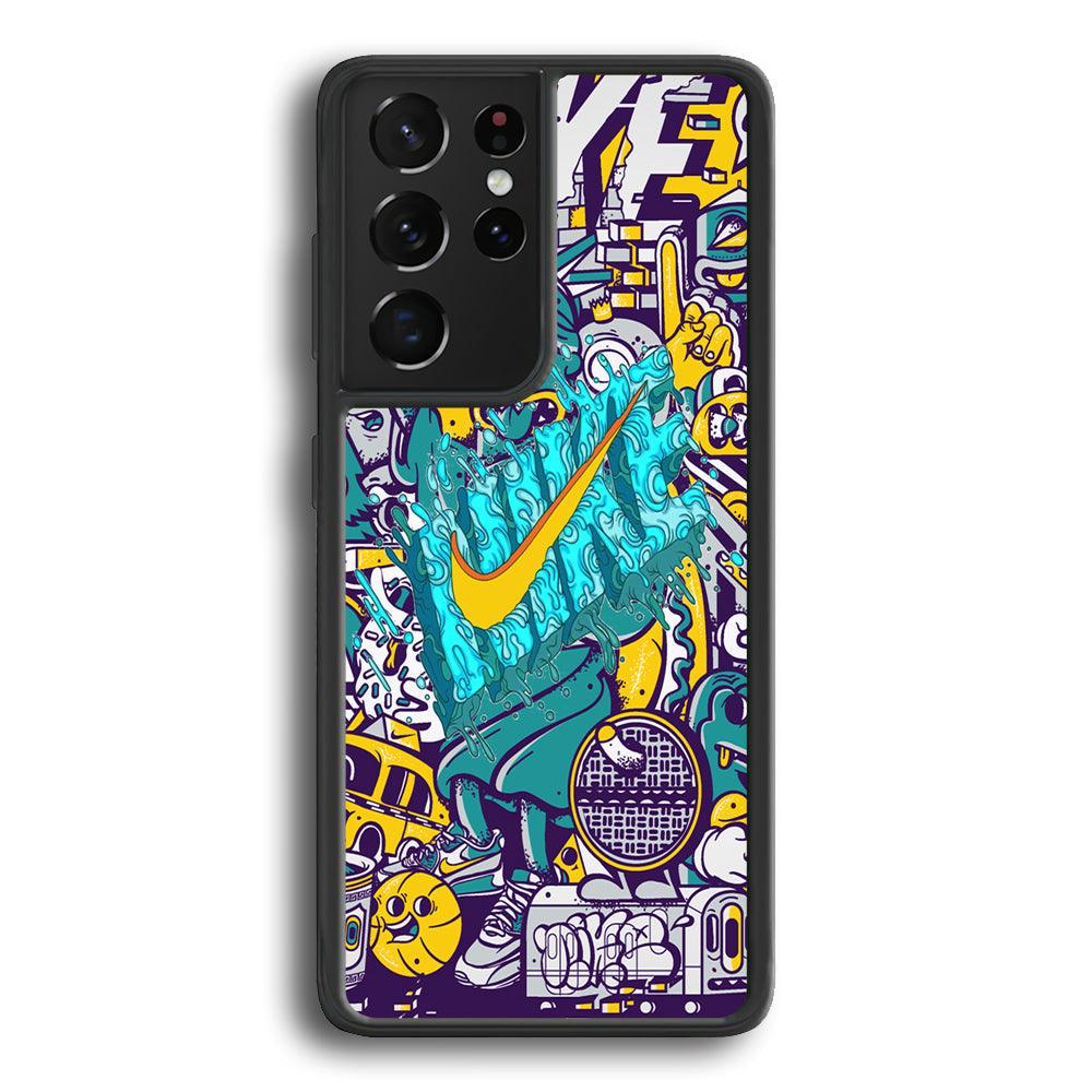 Nike Art of Freedom Samsung Galaxy S24 Ultra Case-Rubber Black (2D Case)-Oxvistore