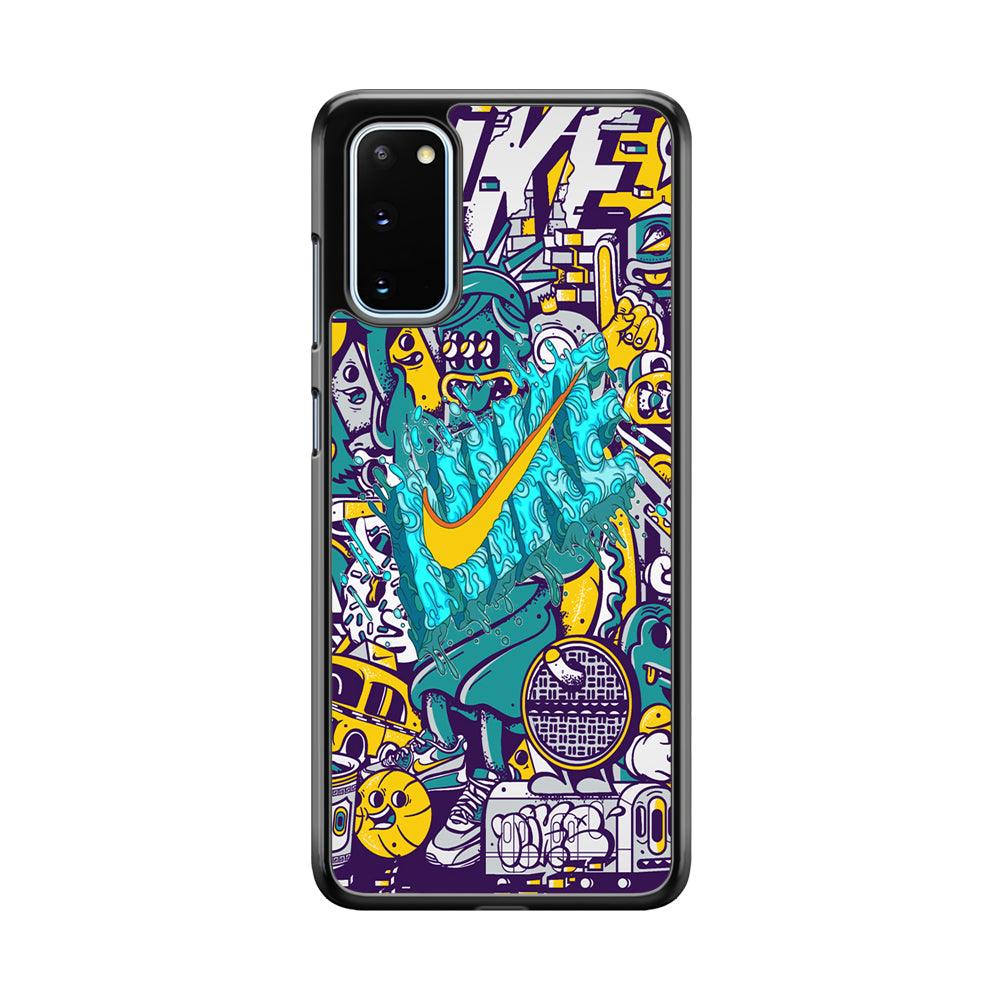 Nike Art of Freedom Samsung Galaxy S20 Case-Rubber Black (2D Case)-Oxvistore