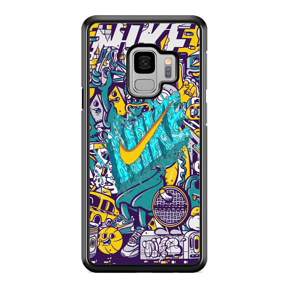 Nike Art of Freedom Samsung Galaxy S9 Case-Rubber Black (2D Case)-Oxvistore