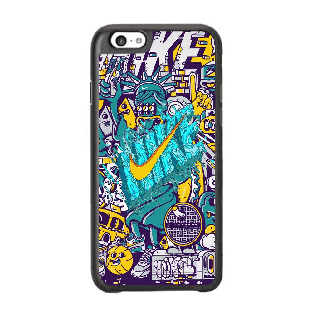 Nike Art of Freedom iPhone 6 | 6s Case-Rubber Black (2D Case)-Oxvistore
