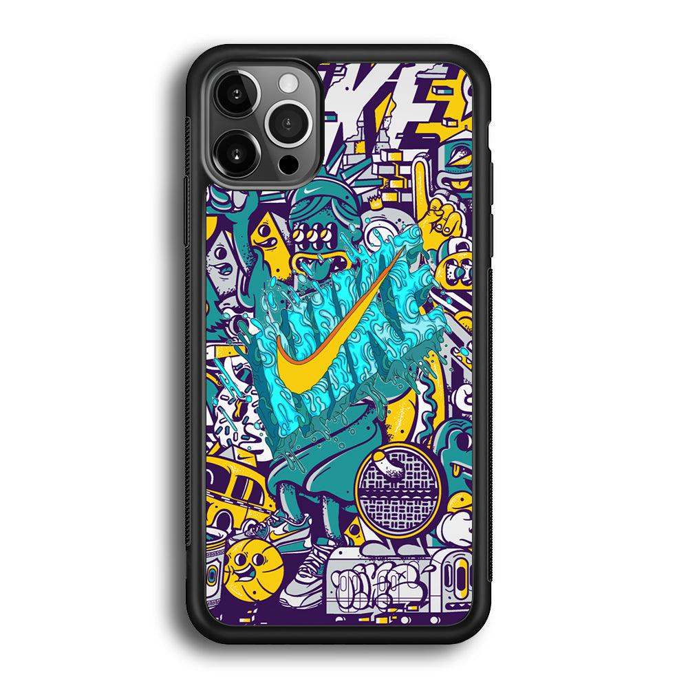 Nike Art of Freedom iPhone 12 Pro Case-Rubber Black (2D Case)-Oxvistore