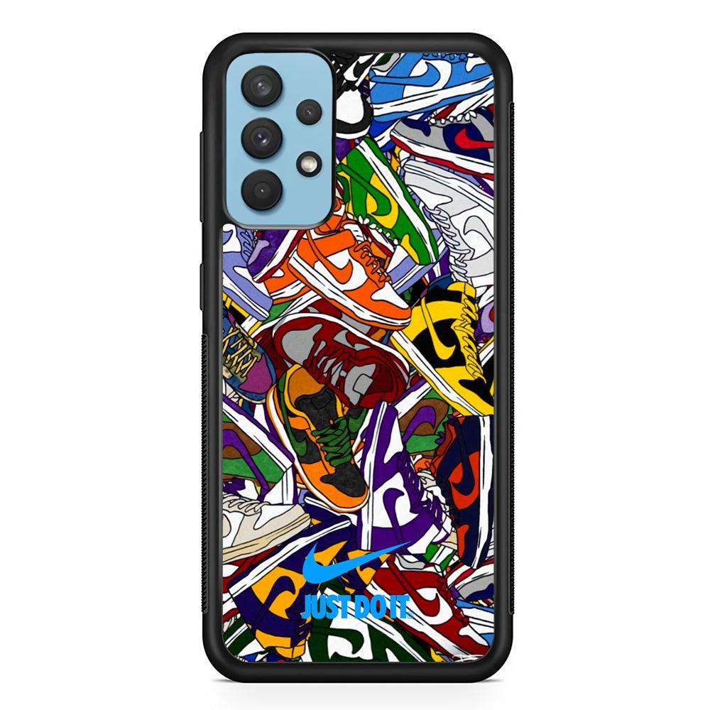 Nike Assembly of Pride Samsung Galaxy A32 Case-Rubber Black (2D Case)-Oxvistore