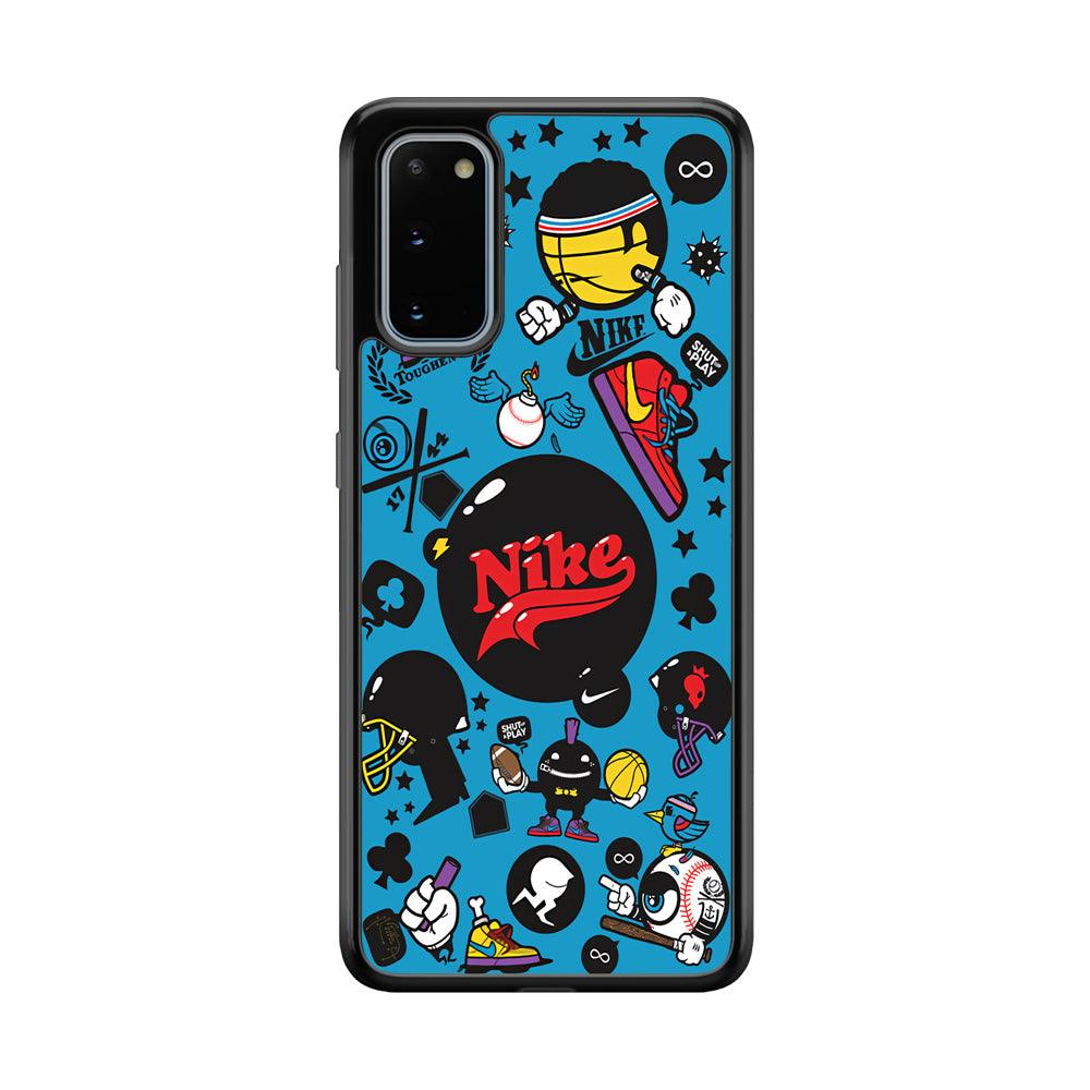 Nike Assembly of Struggle Samsung Galaxy S20 Case-Rubber Black (2D Case)-Oxvistore