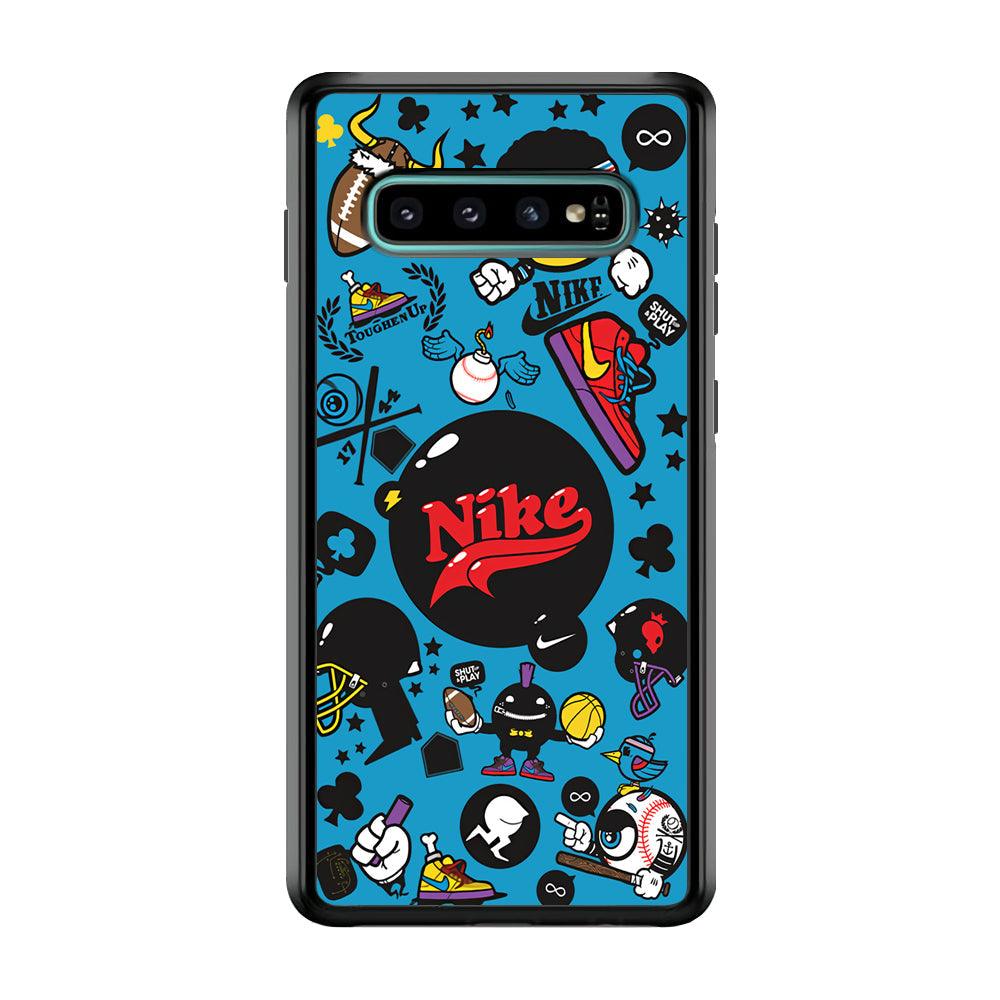 Nike Assembly of Struggle Samsung Galaxy S10 Case-Rubber Black (2D Case)-Oxvistore