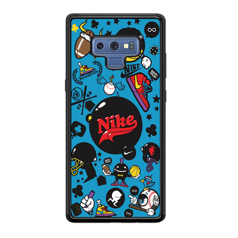 Nike Assembly of Struggle Samsung Galaxy Note 9 Case-Rubber Black (2D Case)-Oxvistore