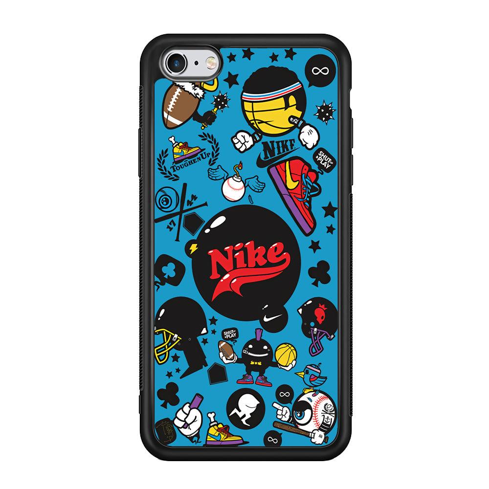 Nike Assembly of Struggle iPhone 6 Plus | 6s Plus Case-Rubber Black (2D Case)-Oxvistore