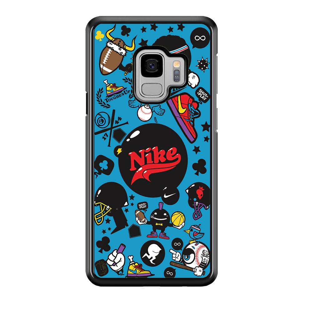 Nike Assembly of Struggle Samsung Galaxy S9 Case-Rubber Black (2D Case)-Oxvistore