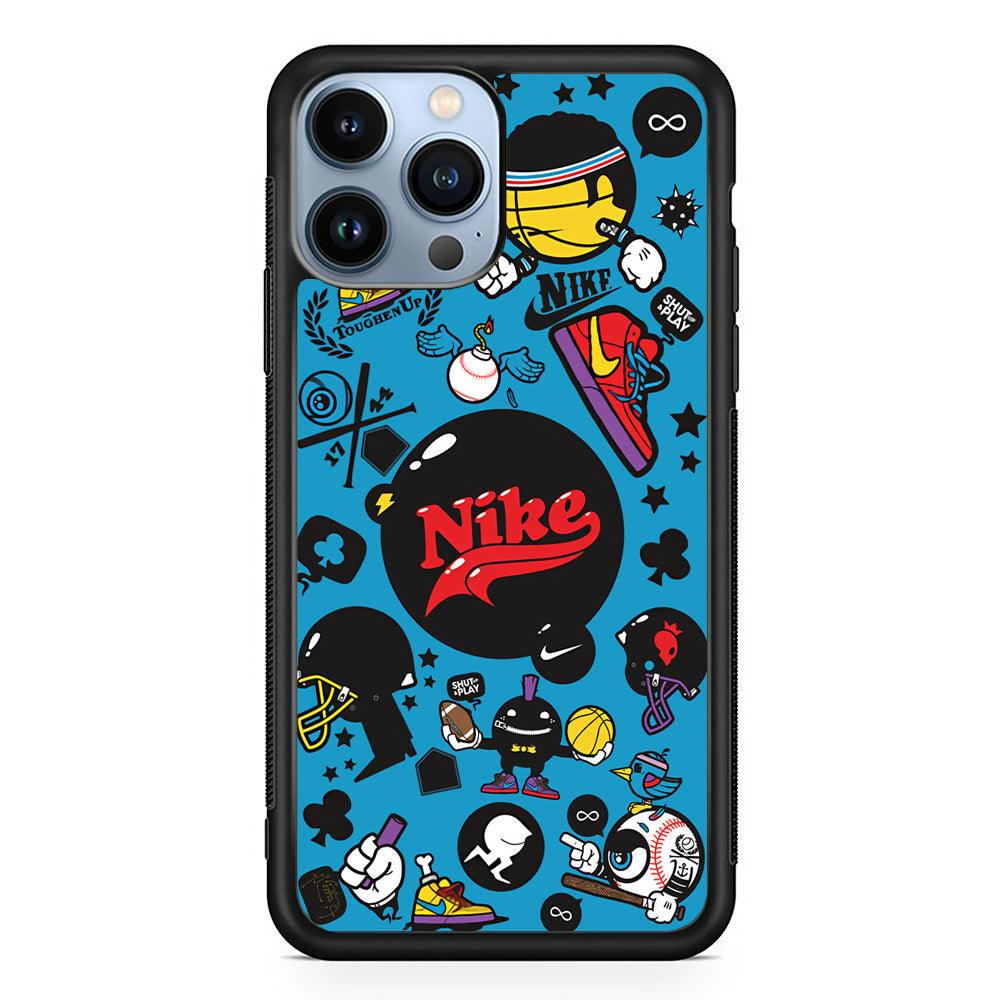 Nike Assembly of Struggle iPhone 15 Pro Case-Rubber Black (2D Case)-Oxvistore