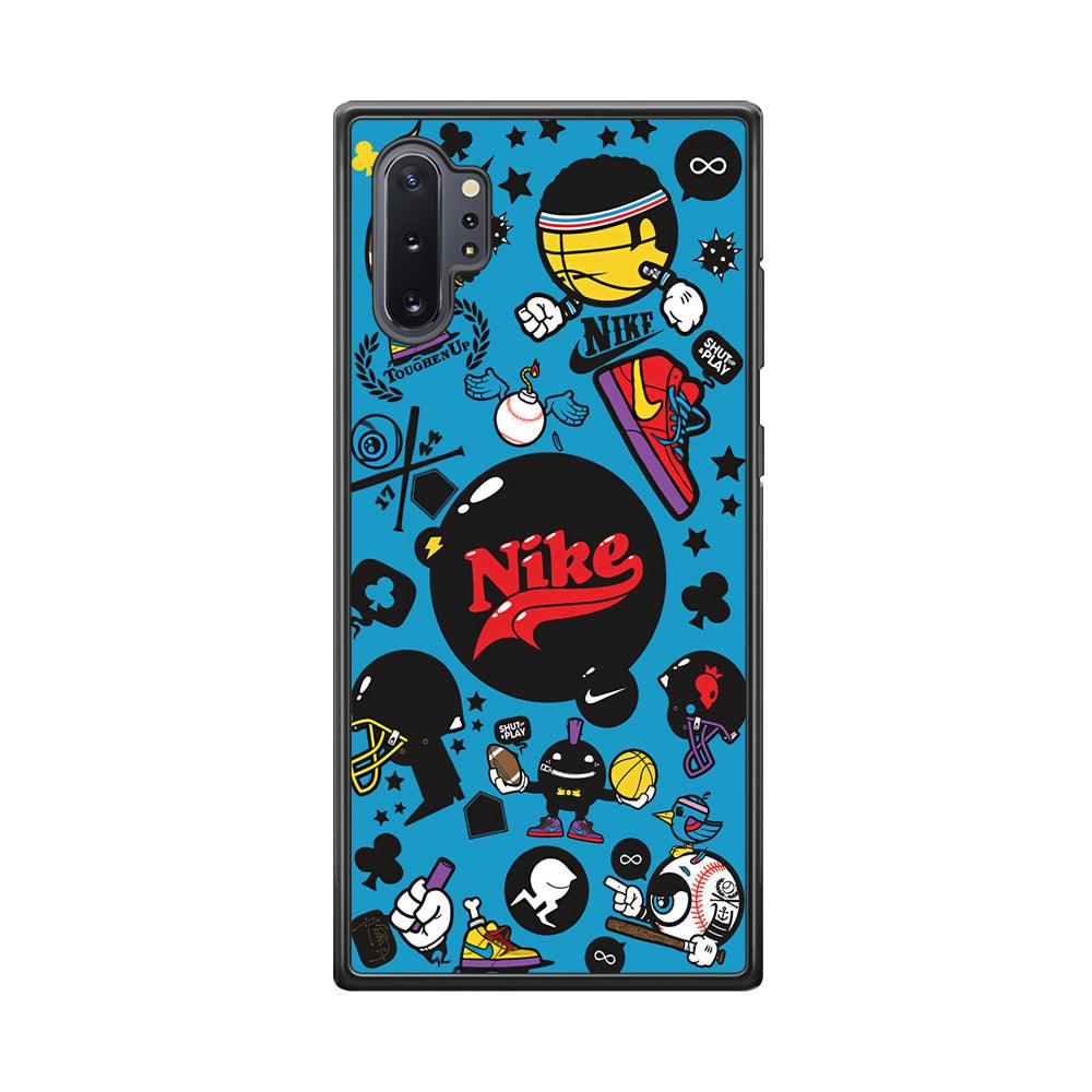 Nike Assembly of Struggle Samsung Galaxy Note 10 Plus Case-Rubber Black (2D Case)-Oxvistore