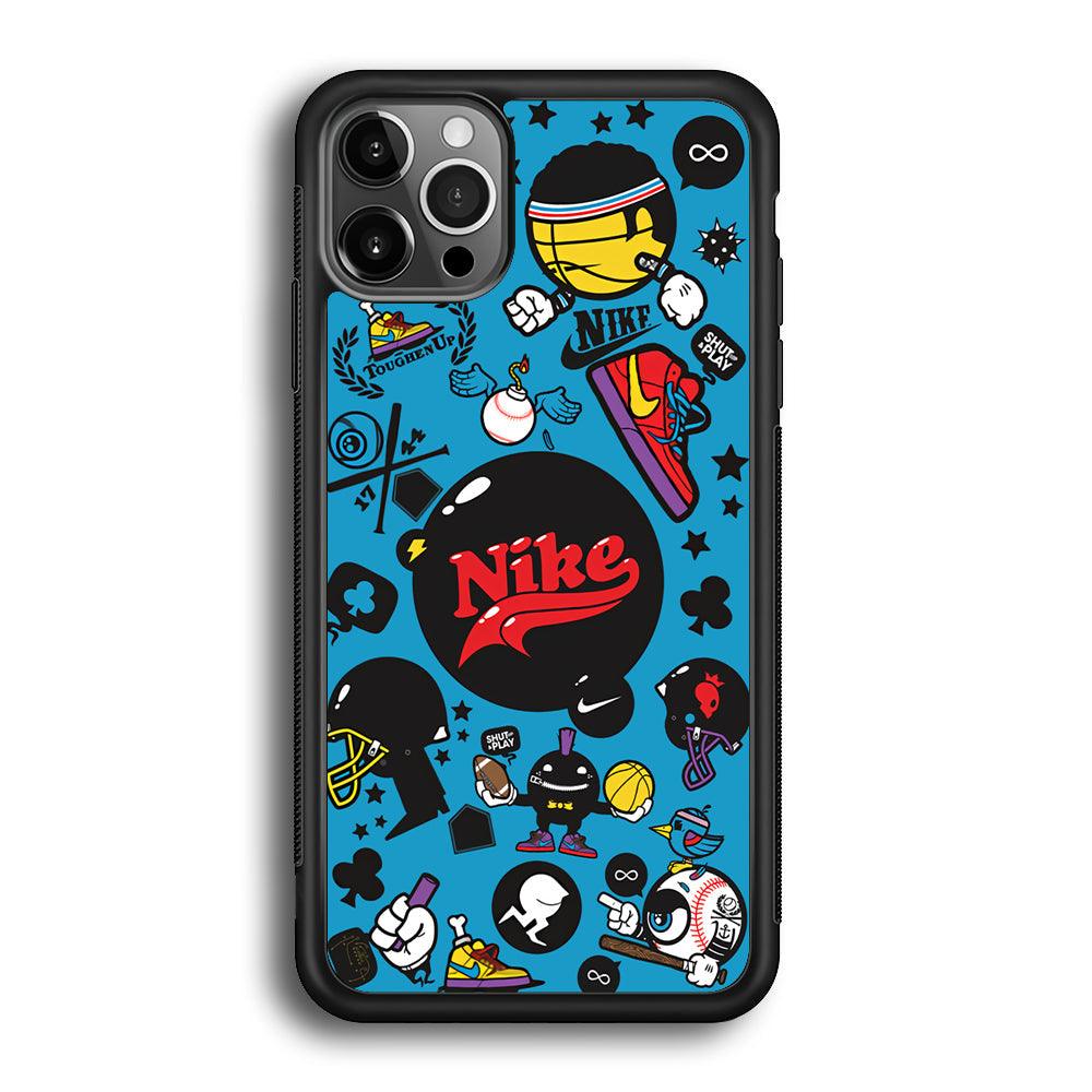 Nike Assembly of Struggle iPhone 12 Pro Max Case-Rubber Black (2D Case)-Oxvistore