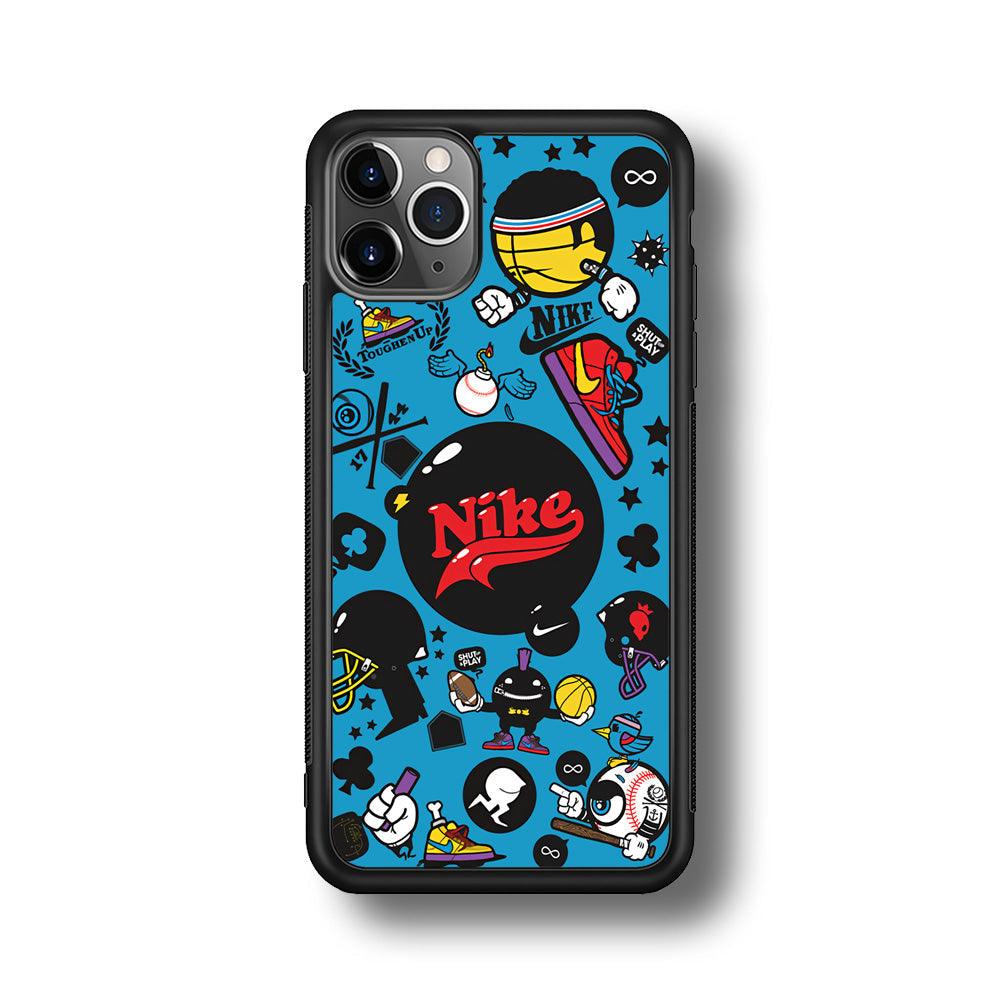 Nike Assembly of Struggle iPhone 11 Pro Case-Rubber Black (2D Case)-Oxvistore