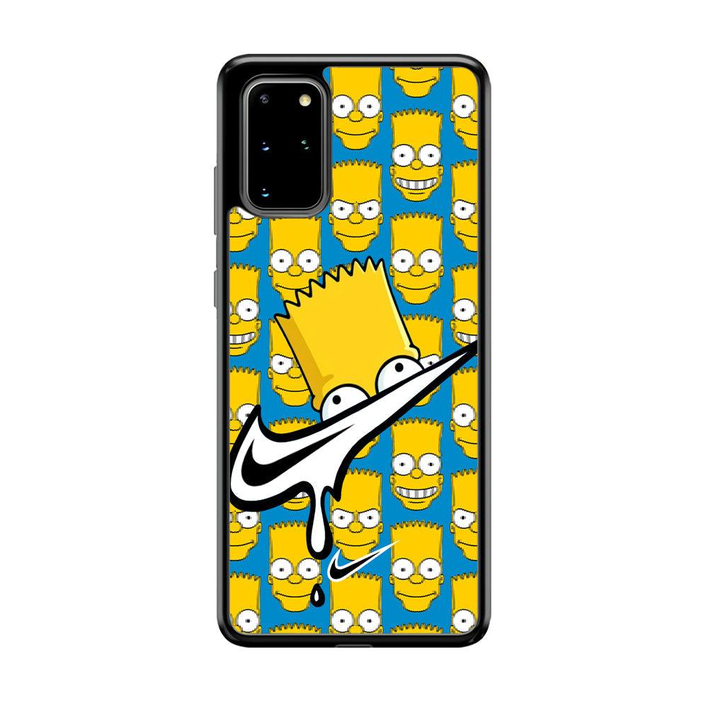 Nike Bart Vibes Face Samsung Galaxy S20 Plus Case-Rubber Black (2D Case)-Oxvistore