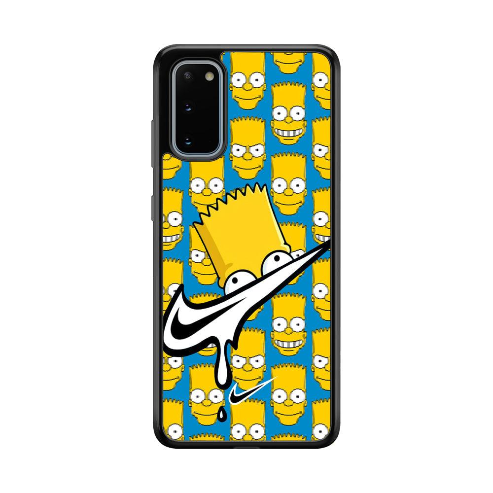 Nike Bart Vibes Face Samsung Galaxy S20 Case-Rubber Black (2D Case)-Oxvistore
