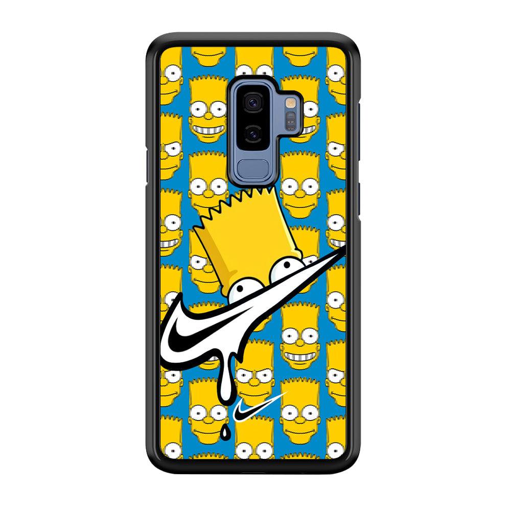 Nike Bart Vibes Face Samsung Galaxy S9 Plus Case-Rubber Black (2D Case)-Oxvistore