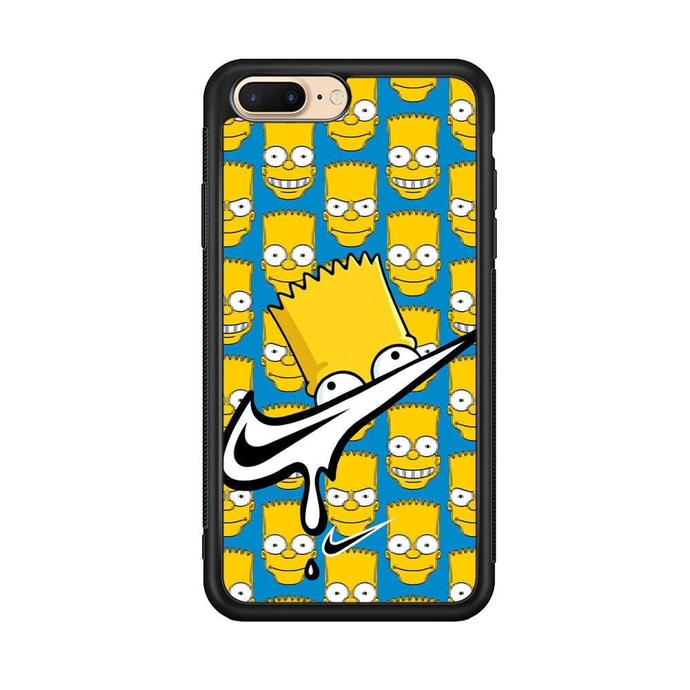 Nike Bart Vibes Face iPhone 8 Plus Case-Rubber Black (2D Case)-Oxvistore