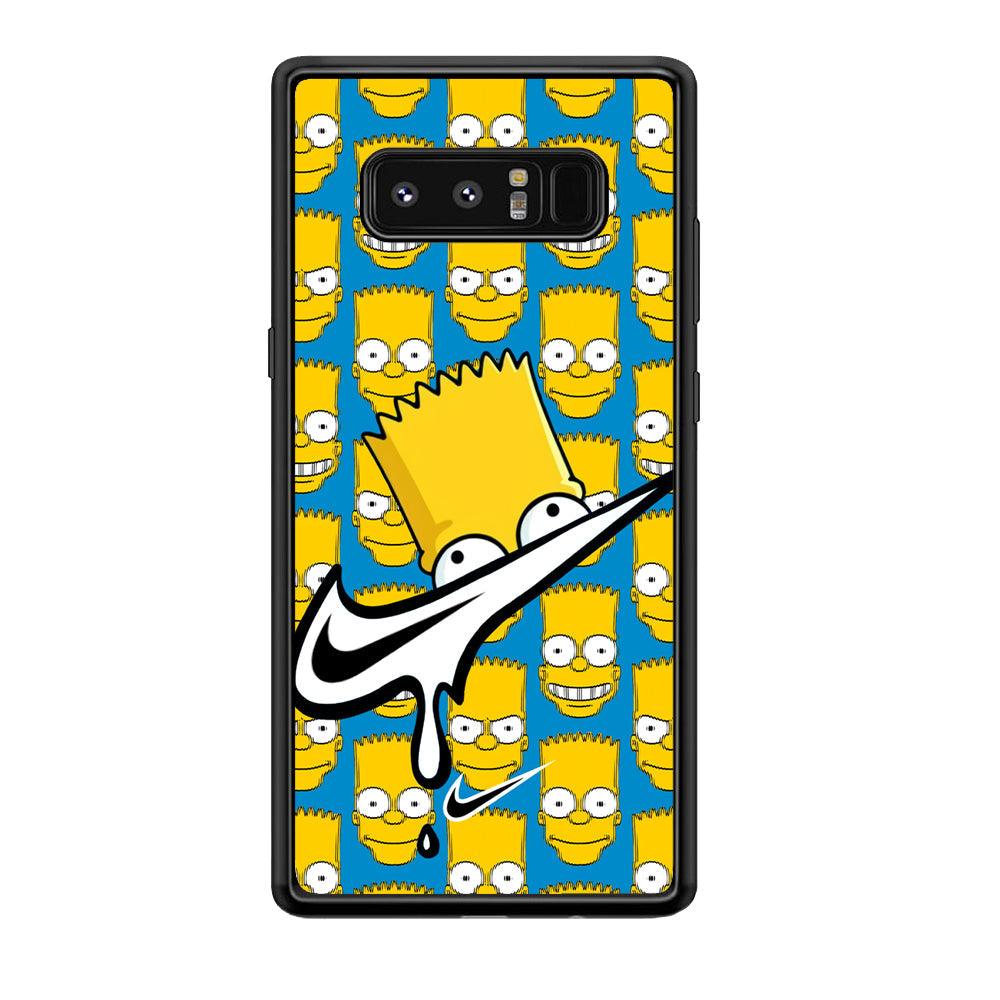 Nike Bart Vibes Face Samsung Galaxy Note 8 Case-Rubber Black (2D Case)-Oxvistore