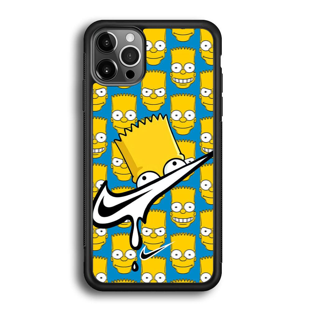 Nike Bart Vibes Face iPhone 12 Pro Max Case-Rubber Black (2D Case)-Oxvistore
