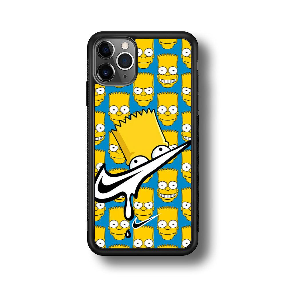 Nike Bart Vibes Face iPhone 11 Pro Max Case-Rubber Black (2D Case)-Oxvistore