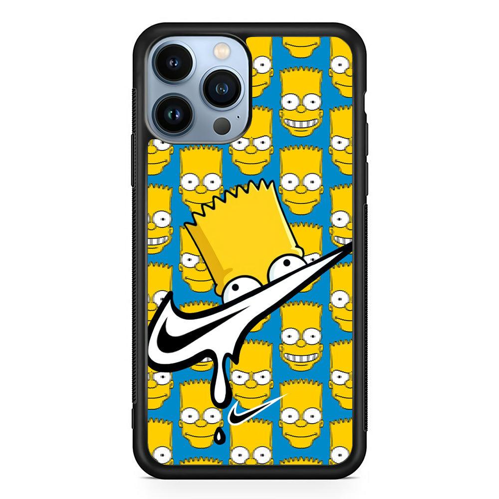 Nike Bart Vibes Face iPhone 14 Pro Max Case-Rubber Black (2D Case)-Oxvistore