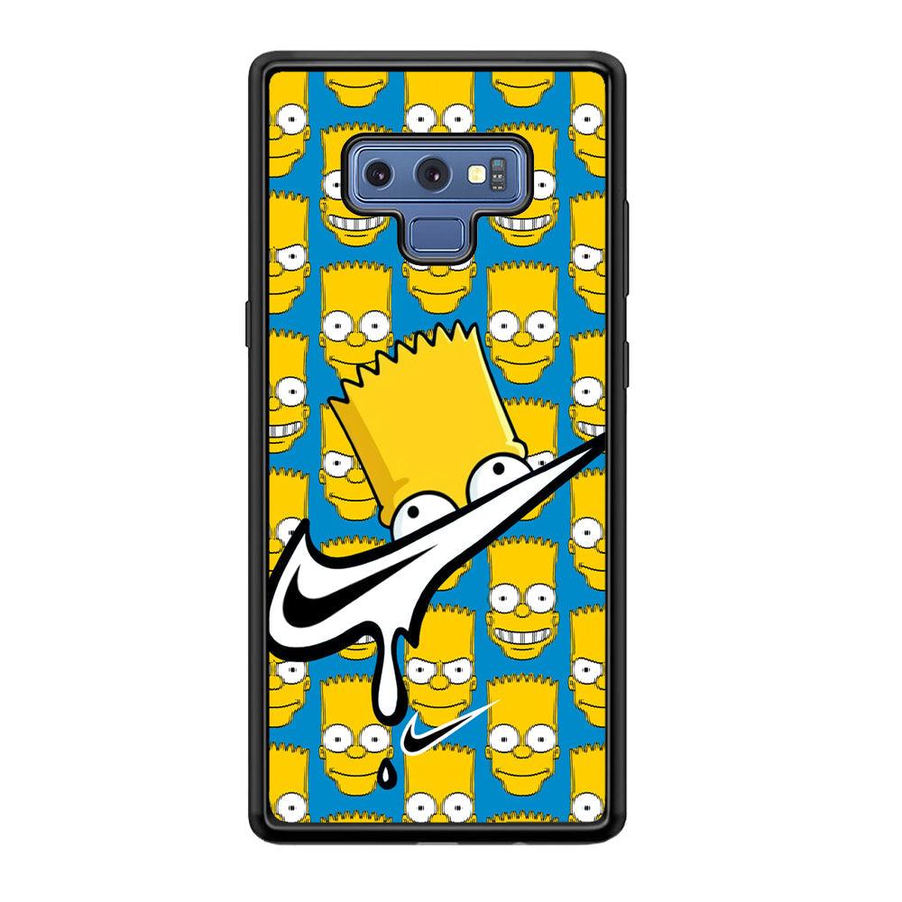 Nike Bart Vibes Face Samsung Galaxy Note 9 Case-Rubber Black (2D Case)-Oxvistore
