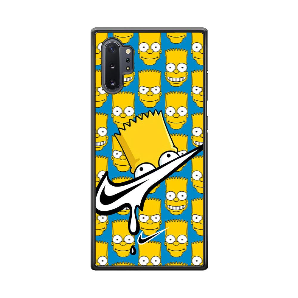 Nike Bart Vibes Face Samsung Galaxy Note 10 Plus Case-Rubber Black (2D Case)-Oxvistore