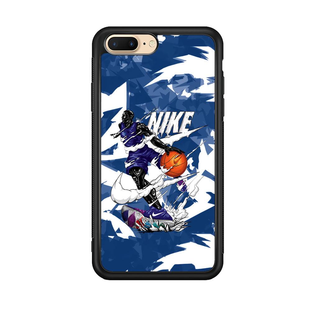 Nike Basket Ball Movement iPhone 8 Plus Case-Rubber Black (2D Case)-Oxvistore