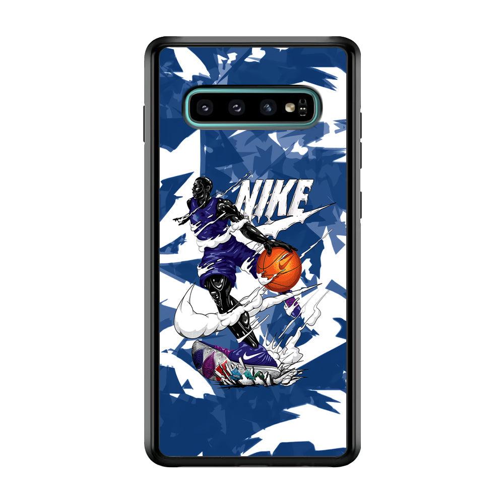 Nike Basket Ball Movement Samsung Galaxy S10 Case-Rubber Black (2D Case)-Oxvistore