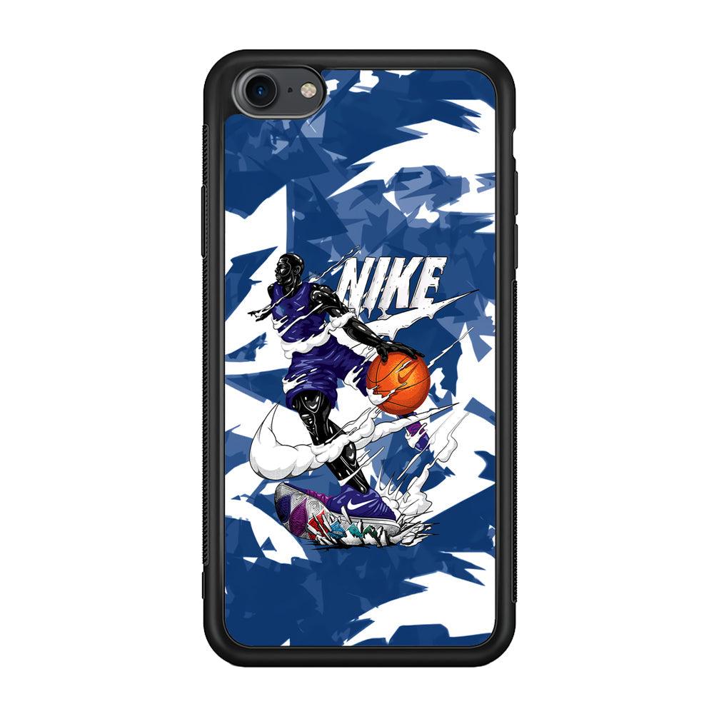 Nike Basket Ball Movement iPhone 8 Case-Rubber Black (2D Case)-Oxvistore