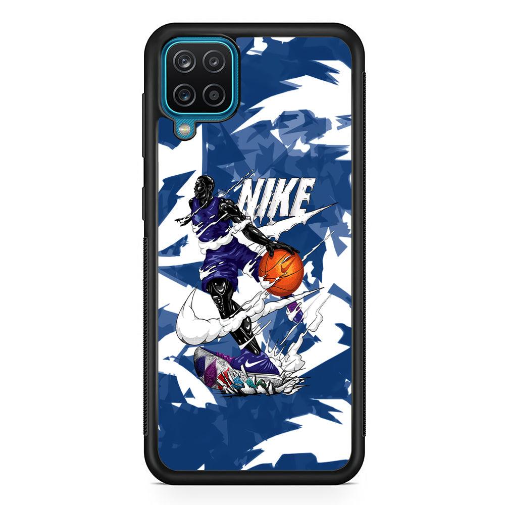 Nike Basket Ball Movement Samsung Galaxy A12 Case-Rubber Black (2D Case)-Oxvistore
