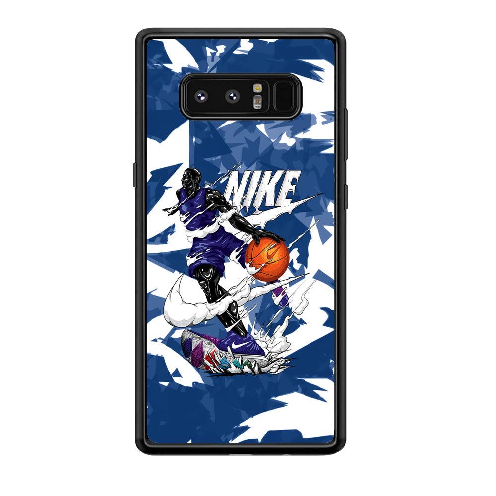 Nike Basket Ball Movement Samsung Galaxy Note 8 Case-Rubber Black (2D Case)-Oxvistore