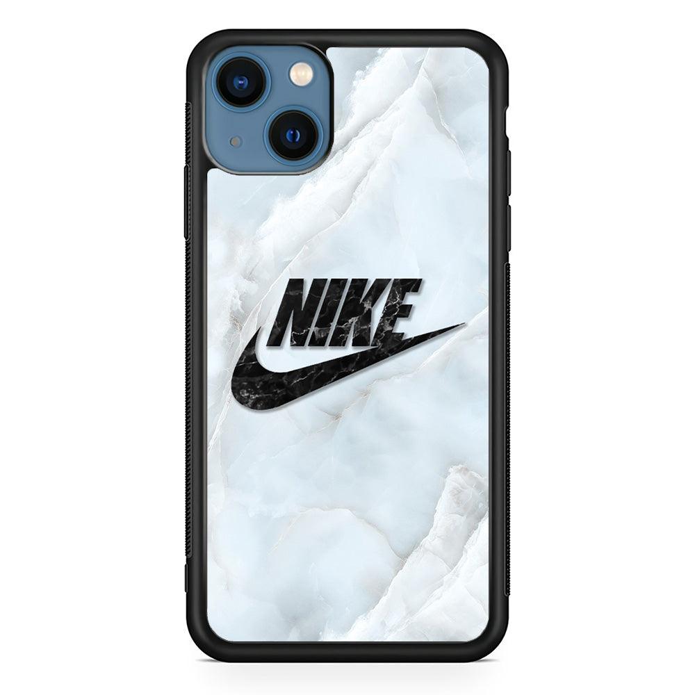 Nike Black Pearl on Shell iPhone 14 Case-Rubber Black (2D Case)-Oxvistore