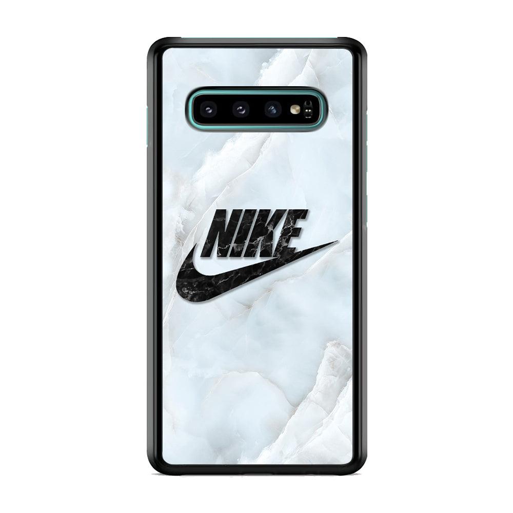 Nike Black Pearl on Shell Samsung Galaxy S10 Case-Rubber Black (2D Case)-Oxvistore