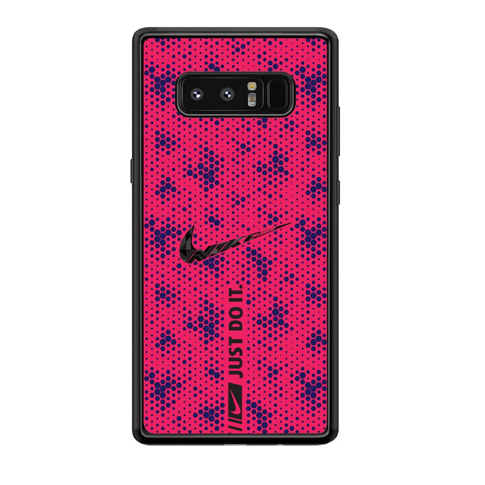 Nike Blue Honeycomb Samsung Galaxy Note 8 Case-Rubber Black (2D Case)-Oxvistore