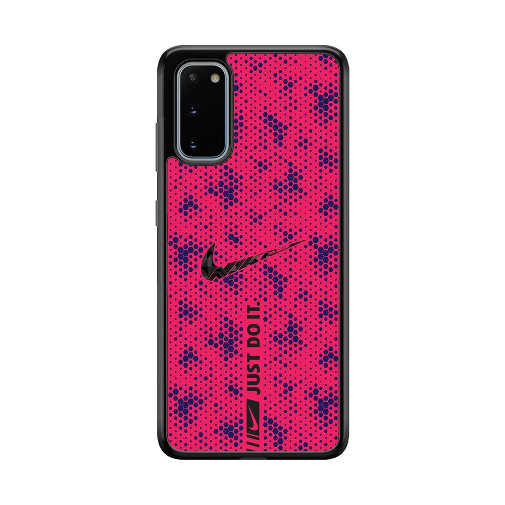 Nike Blue Honeycomb Samsung Galaxy S20 Case-Rubber Black (2D Case)-Oxvistore
