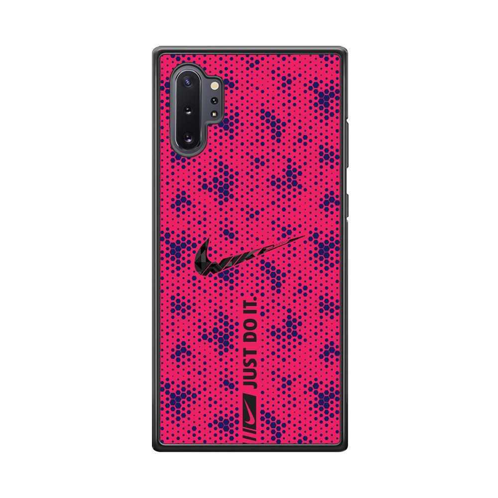 Nike Blue Honeycomb Samsung Galaxy Note 10 Plus Case-Rubber Black (2D Case)-Oxvistore