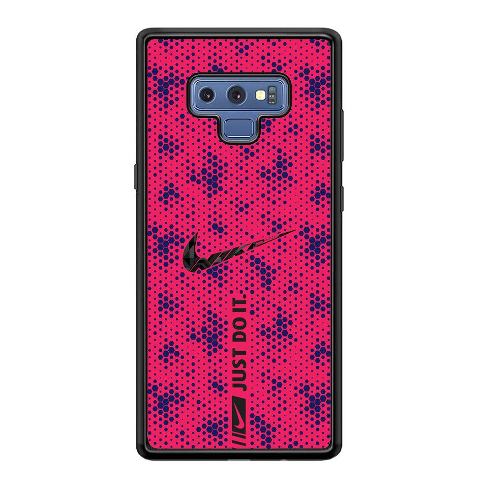 Nike Blue Honeycomb Samsung Galaxy Note 9 Case-Rubber Black (2D Case)-Oxvistore