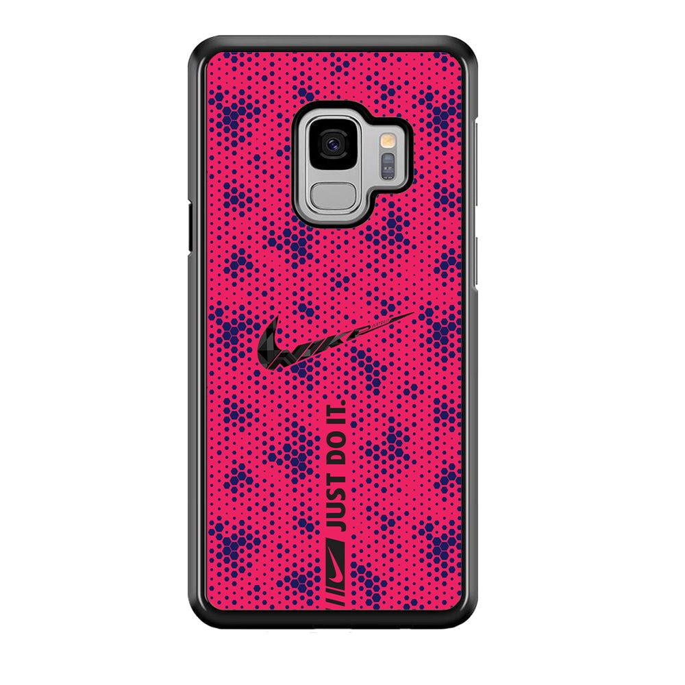 Nike Blue Honeycomb Samsung Galaxy S9 Case-Rubber Black (2D Case)-Oxvistore