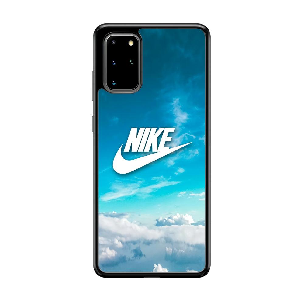 Nike Bluish Cloudy Samsung Galaxy S20 Plus Case-Rubber Black (2D Case)-Oxvistore