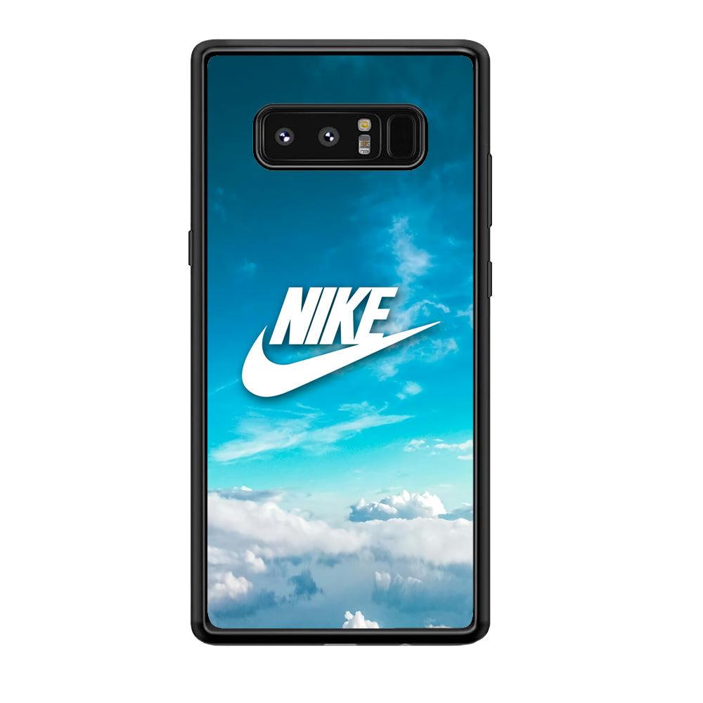 Nike Bluish Cloudy Samsung Galaxy Note 8 Case-Rubber Black (2D Case)-Oxvistore